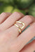 Twin Edge Gold Plated Brass Ring