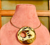 Round Shape Bold Gold Statement Neckpiece