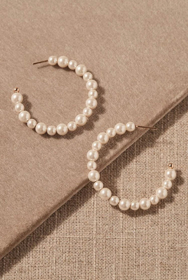 Pretty Pearl Hoops