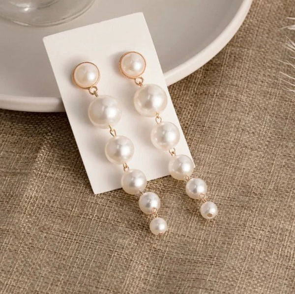 Multi Layered Designer Pearl Earrings