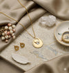 Round Shape Gold Plated Pendant Set