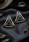 Triangle Shape Silver Earrings
