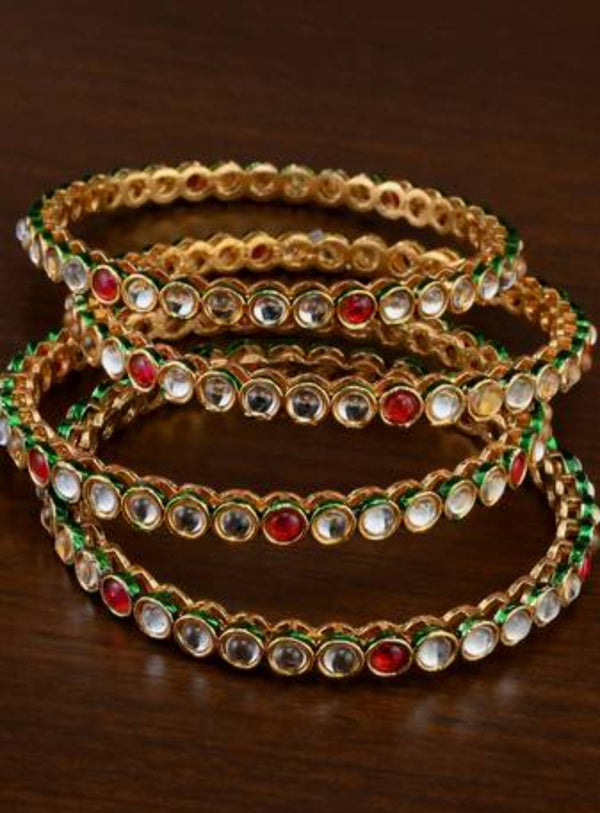 Multicolor Stones four Bangles For Women