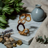Broad Black And Gold Anti-Tarnish Bracelet