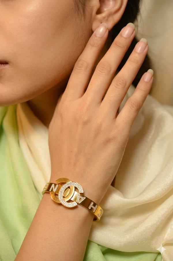 Chanel Diamond Studded Bracelet
