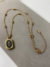 Anti -tarnish Rose Pendent Set