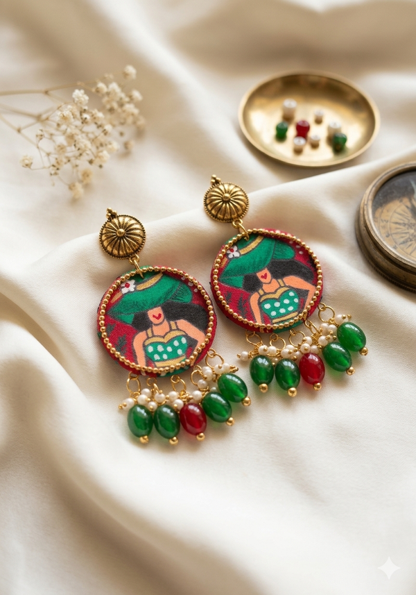 Hand Painted Beautiful Earrings