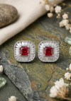 Classy Squar Cut Diamond Studs