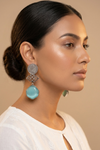 Oxidized Queen Victoria Long Earrings