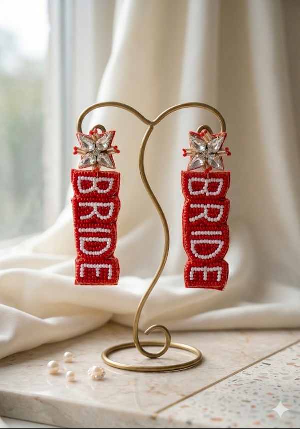 Beautiful Handmade Bride Earrings for Wedding