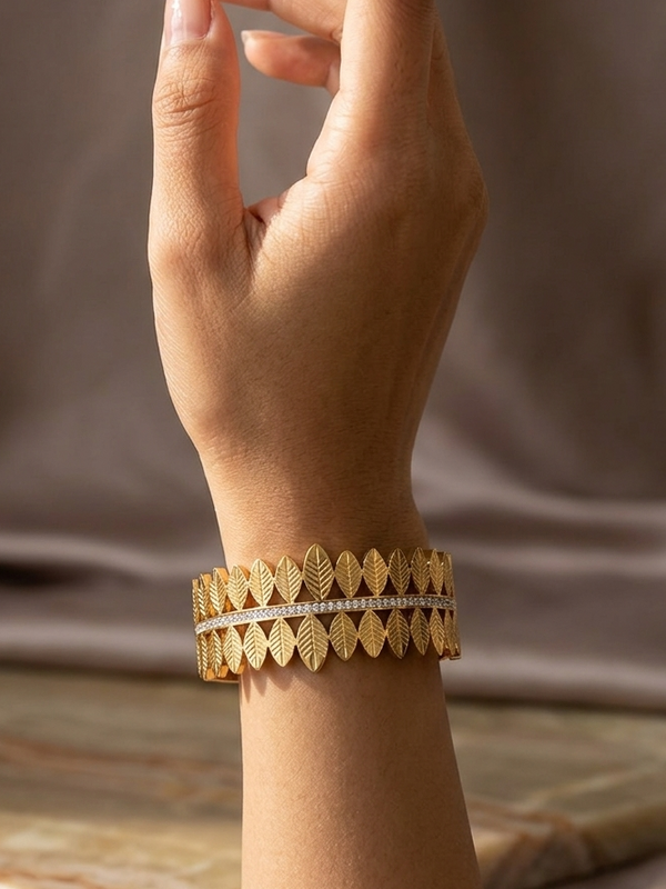 Leaf Style Anti Tarnish Bracelet