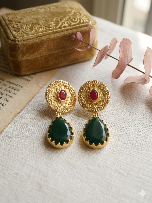 Ethnic Earrings With Stones