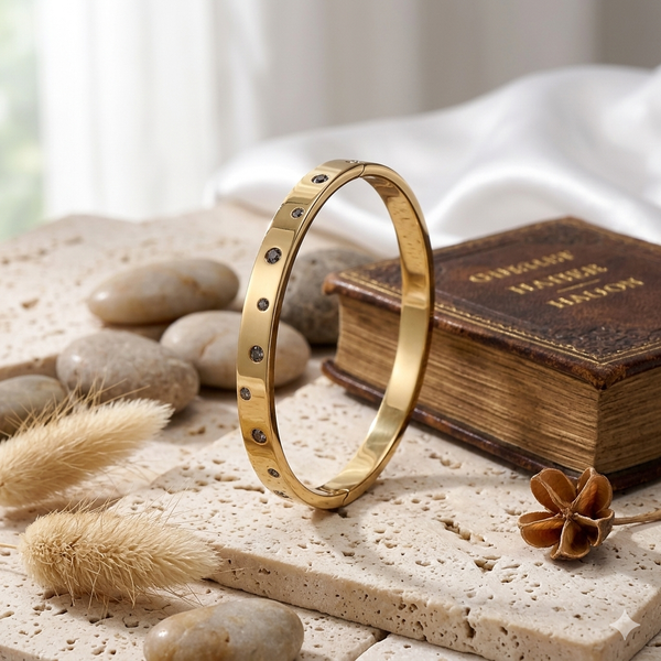 Meraki Crystal Gold Plated Bracelet