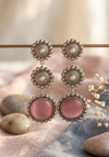 Meraki Oxidized Stone Earring