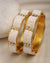 Gold Plated Beautiful White Moti Bangles
