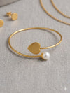 Heart And Pearl Adjustable Bracelet