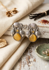 Elephant Design Earring with Monalisa Stone
