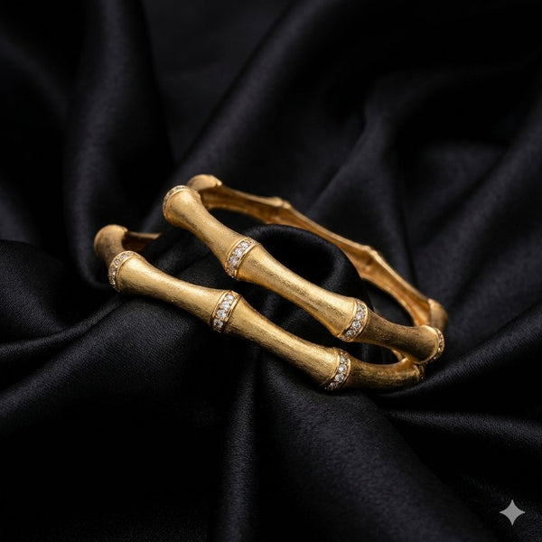 Premium Quality Daily Wear Studded Micro gold Bangles