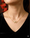 Leaf Style Gold Plated Pendant Chain