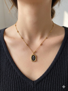 Anti -tarnish Rose Pendent Set