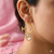 Moonstone Brass Earring with Bird Design