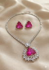 Stunning Triangle Ruby American Diamond Set