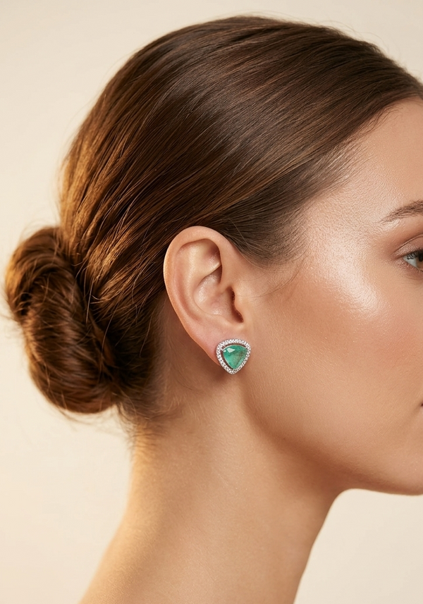 Silver Single Stone Stud