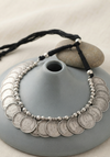Stunning Oxidized Coin Choker Set