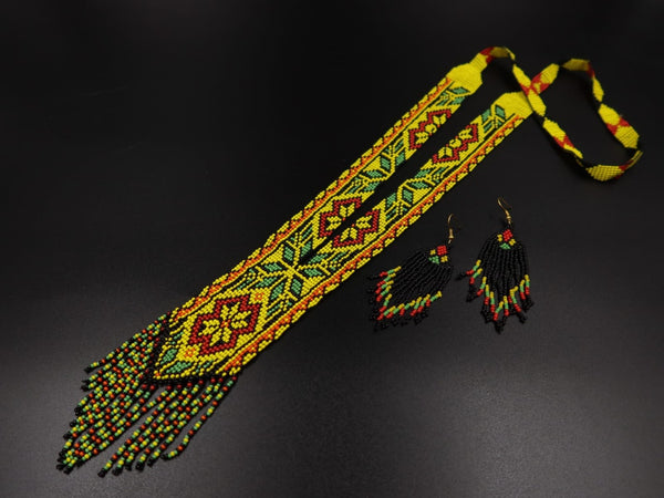 Ukrainian Yellow Beads Necklace
