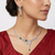 Green Stone Diamond Necklace Sets