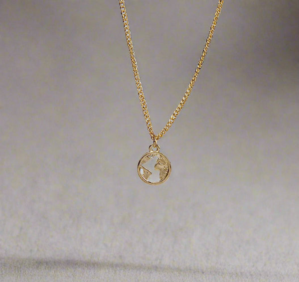 World Map Charm Pendant
