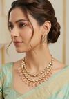 Meraki Gold Plated Kundan Necklace Set