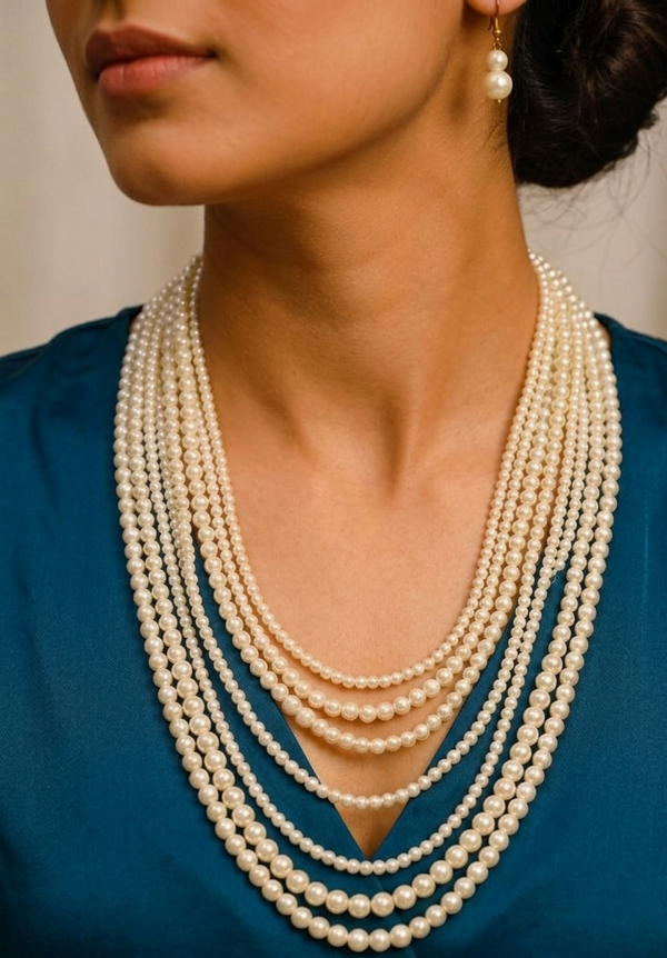 Gorgeous Multilayer Pearl Necklace Set