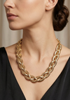 Vintage Light Gold Tone 3 Strands Braided Necklace