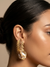 Leaf Style Brass Moon Stone Earring