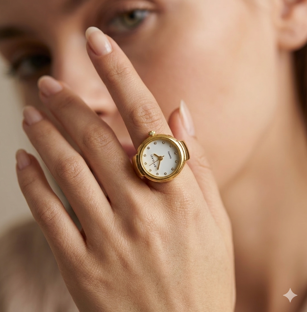 Stylish Finger Watch Ring