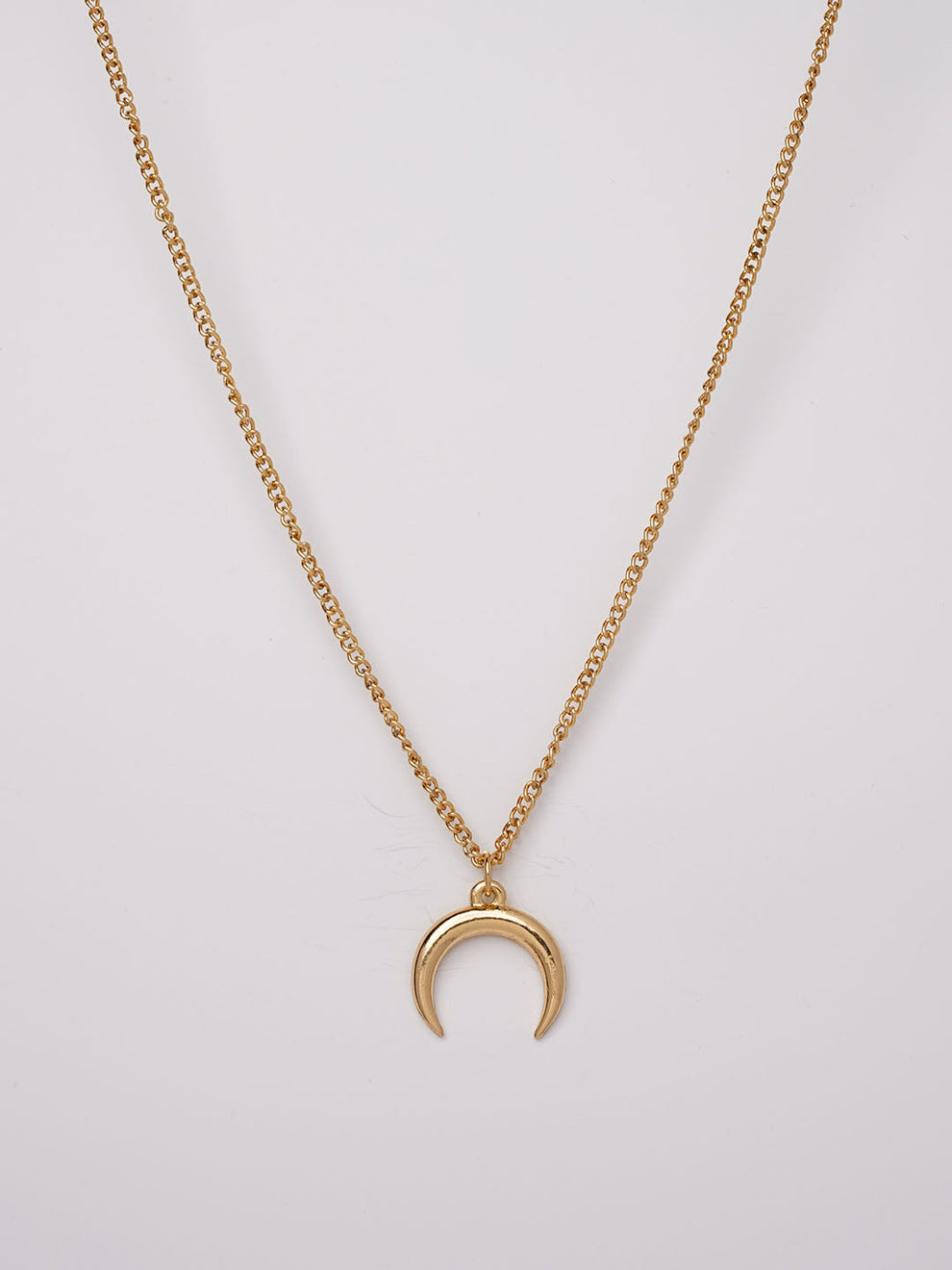 Gold Plated Half Moon Pendant