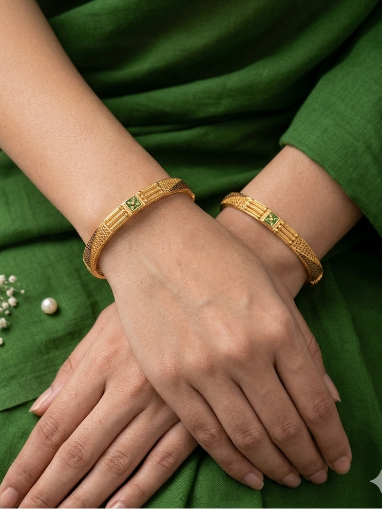 Meraki Gold Plated Bangles