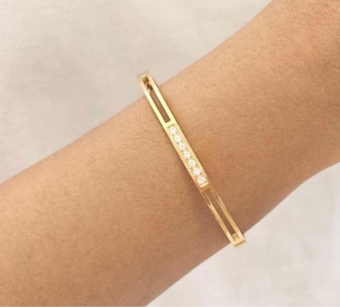 Anti-Tarnish Diamond Studded Bracelet
