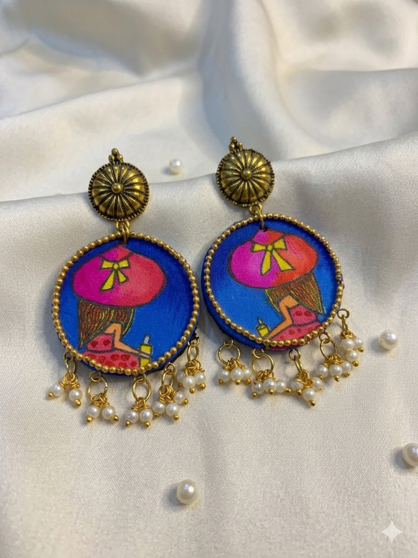 Stylish Handpainted Quirky Earrings