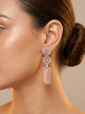 Indian AD White Gold Silver Earring