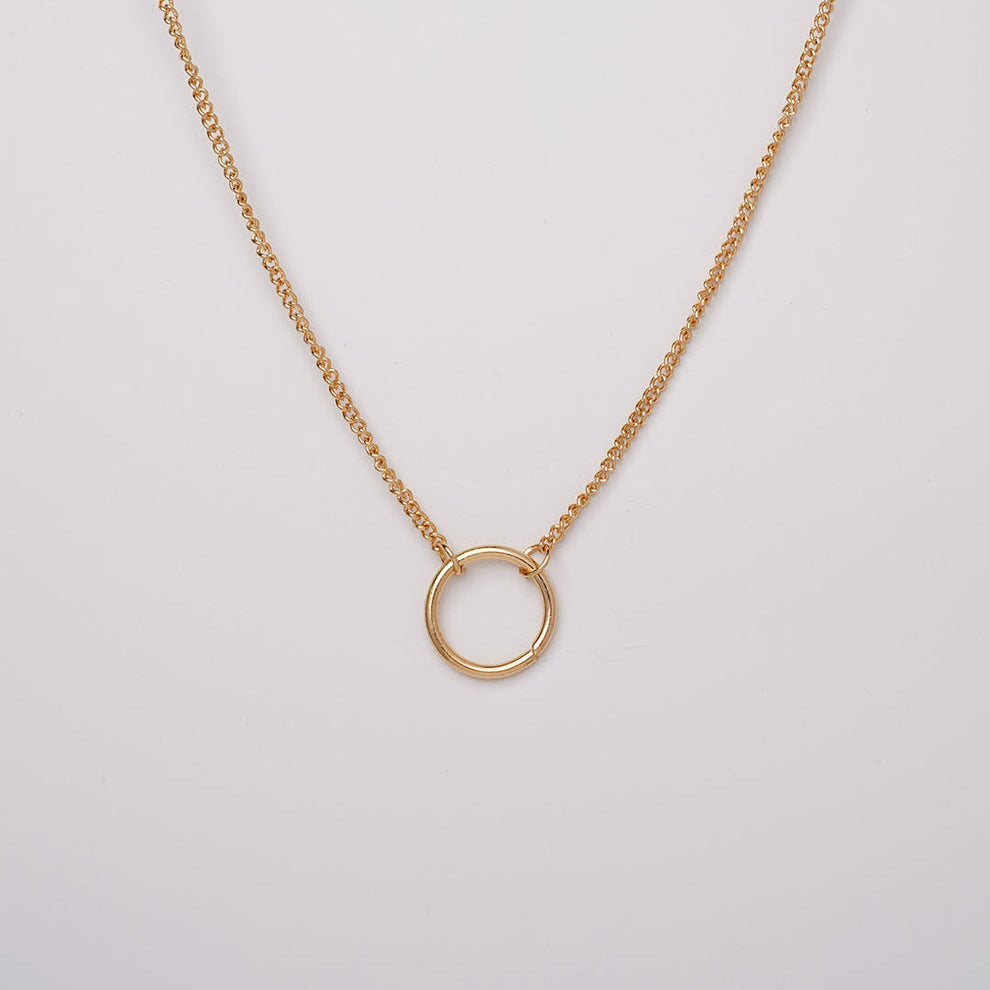 Gold Circle Of Life Pendant Chain