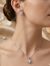 Heart Design Silver Pendant Set