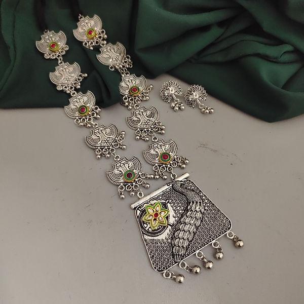 Oxidized Peacock Long Set