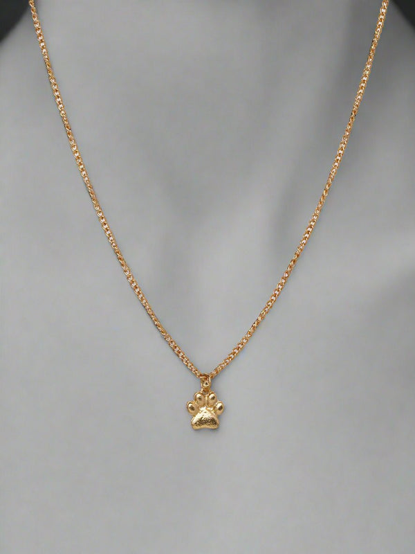 Gold Plated Dog`s Paw Pendant