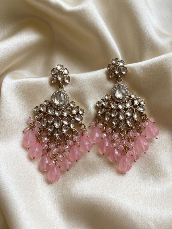 Kundan Polki Chand Bali Earrings