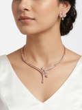 Diamond Studded Leaf Design Necklace