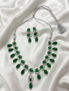 Stylish Green Stone Necklace Set