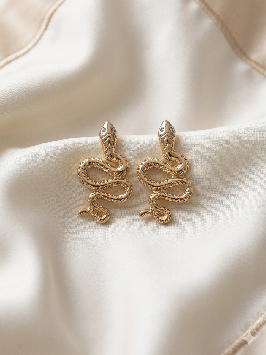Classy Snake Design Korean Earrings
