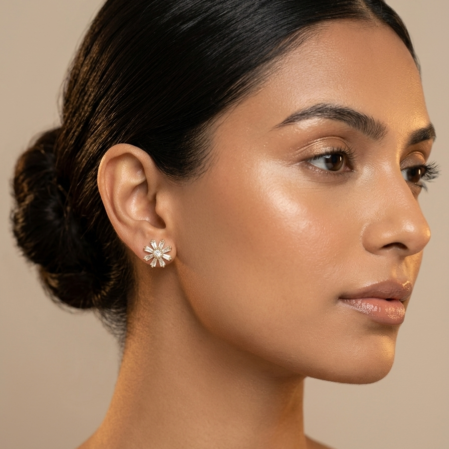 Flower Design Stud